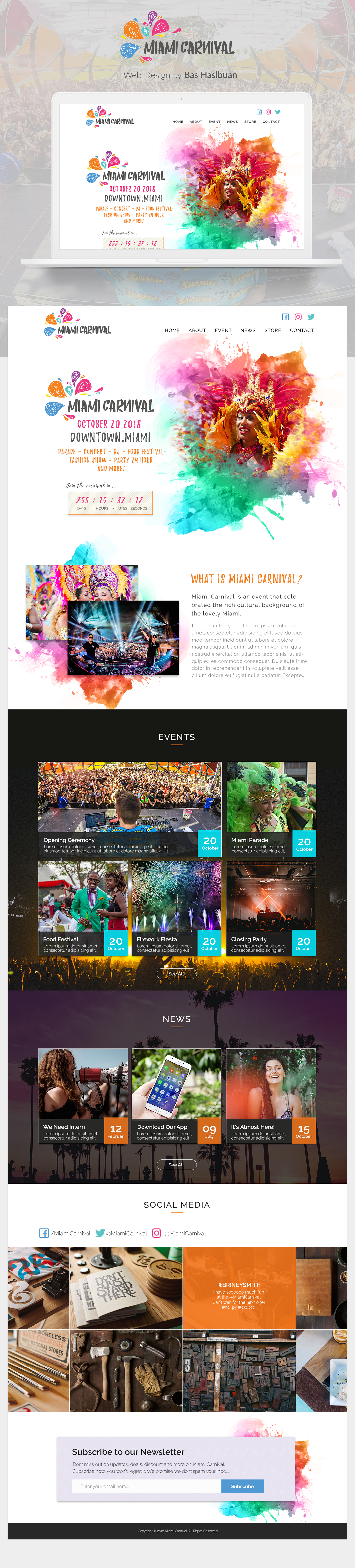 Miami Carnival - Web Design